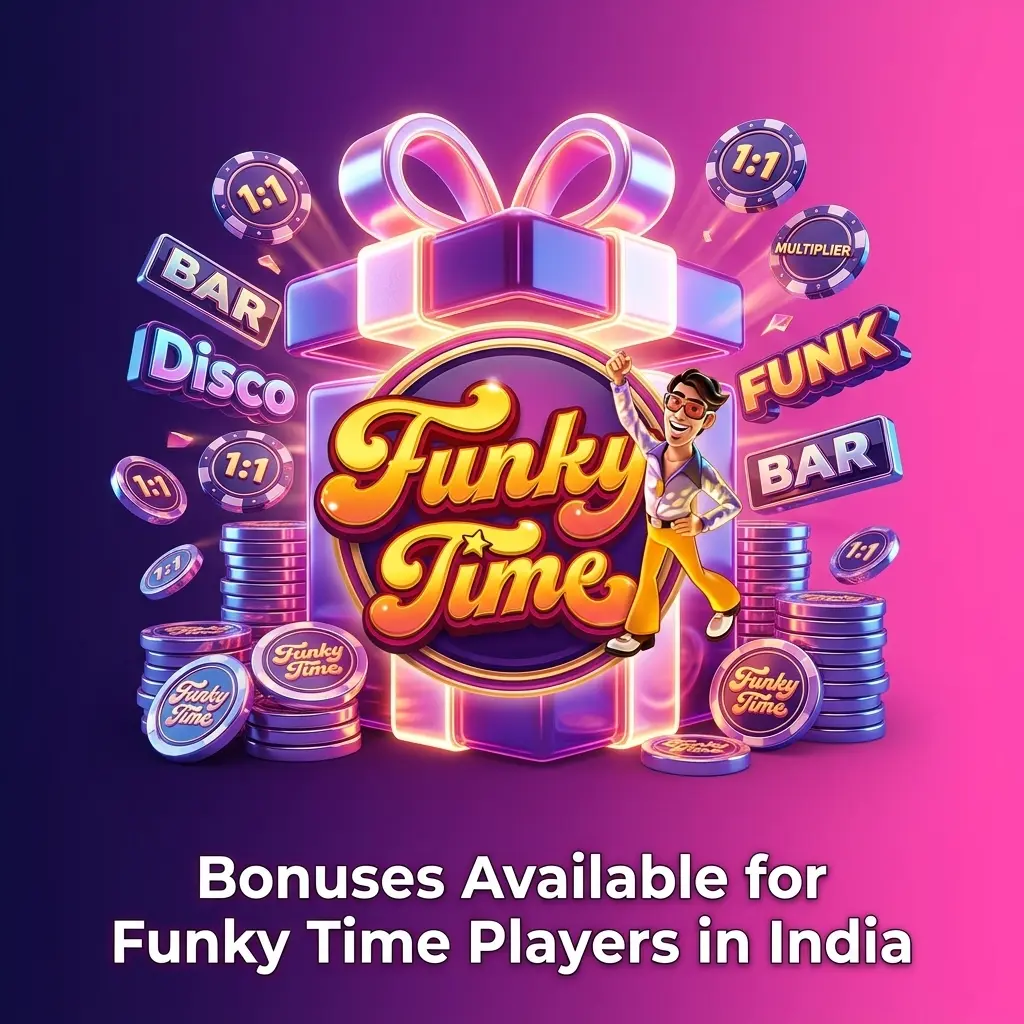 Funky Time bonus rounds including Cash Hunt, Pachinko, and Disco for Indian players